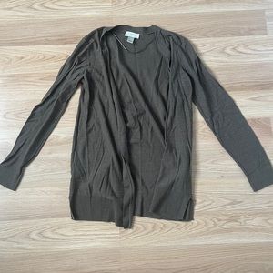 Loft dark green/gray cardigan